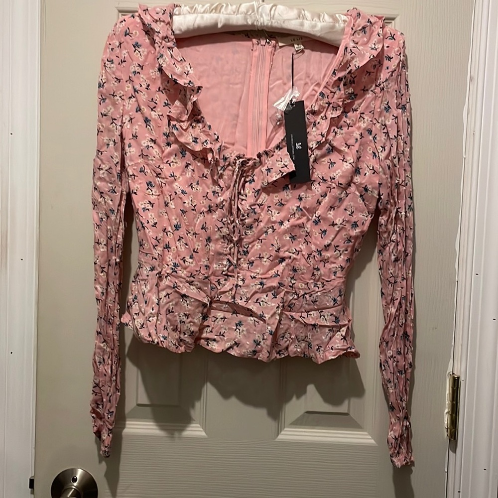 Pink corset crop top
